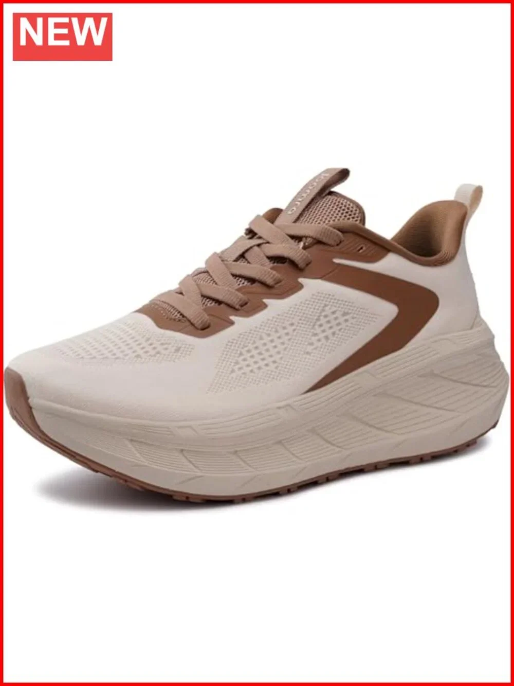 Wide Toe Box Walking Shoes Thick Cushioned Sole Running Sneakers 1.77in Stack